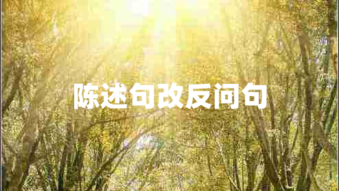 陳述句改反問句