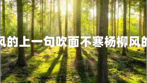 吹面不寒楊柳風(fēng)的上一句吹面不寒楊柳風(fēng)的上一句是什么