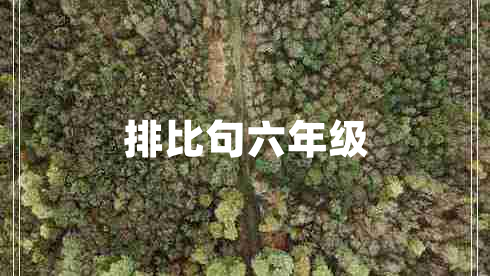 排比句六年級(jí)