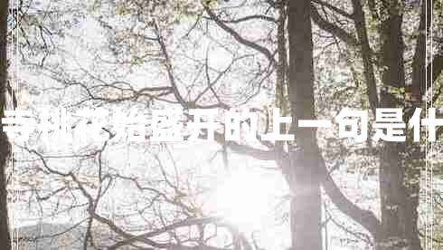 山寺桃花始盛開的上一句是什么