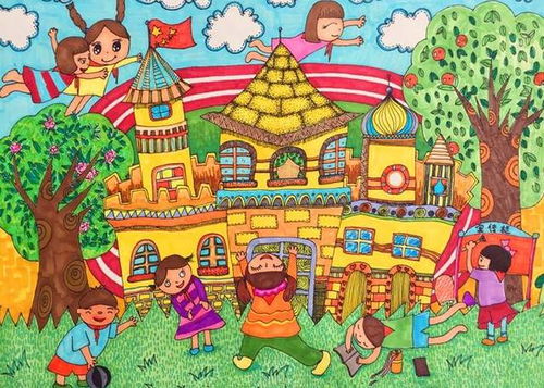 學生美麗校園小作文配圖畫