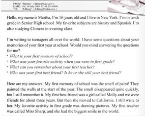 英語作文郵件關于校園