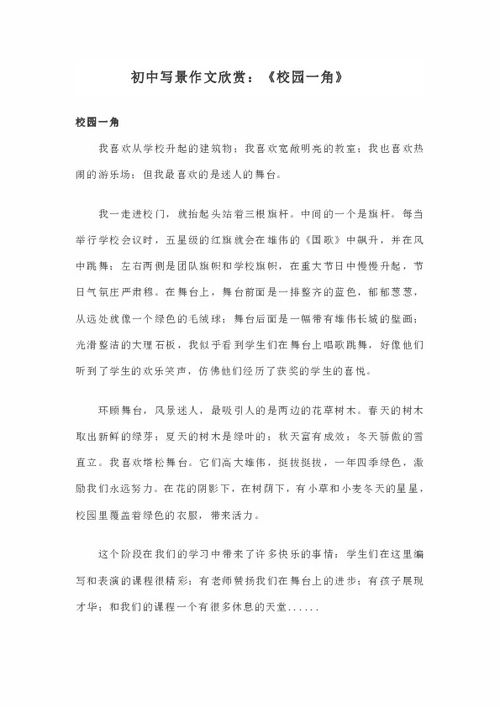 作文,開頭,校園,字初二