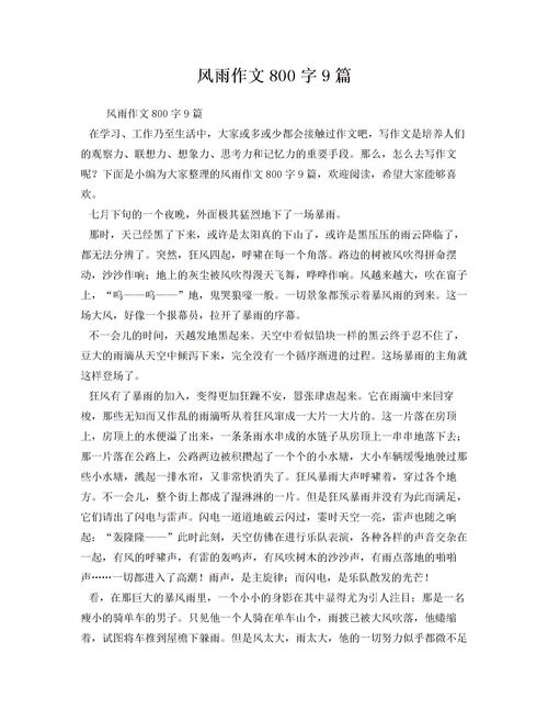 校園風作文800字