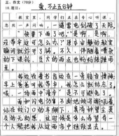 校園類中考滿分作文800