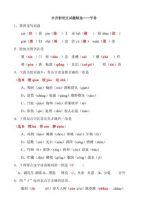 基礎(chǔ)知識(shí)專項(xiàng)訓(xùn)練語(yǔ)文