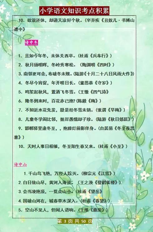 小學語文教師必備語文基礎(chǔ)知識