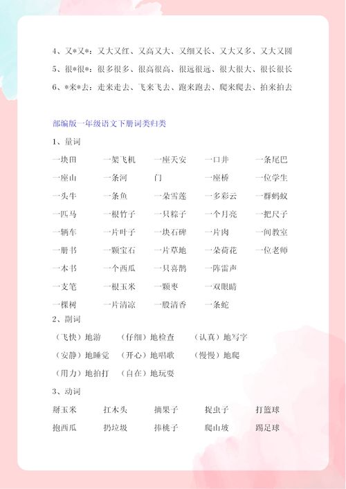 一級下知識分類基礎(chǔ)訓(xùn)練