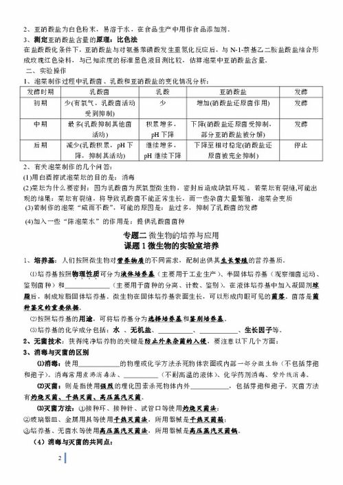 高中生物選修三基礎(chǔ)知識填空