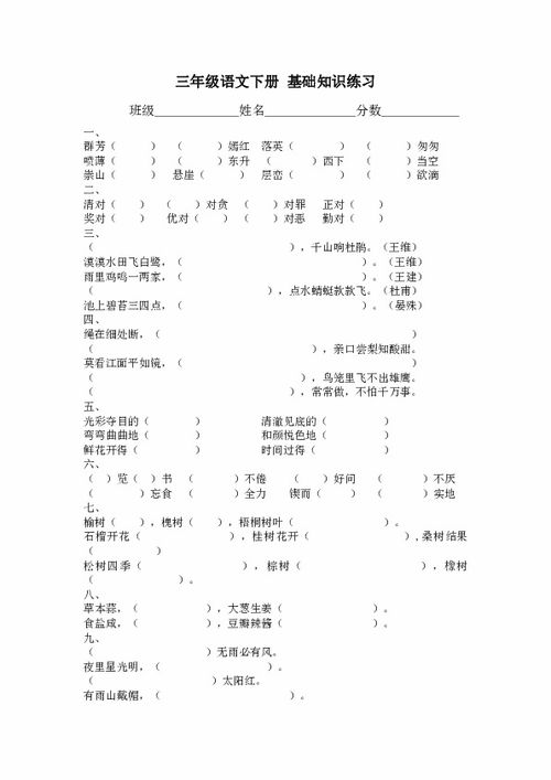 基礎(chǔ)知識(shí),答案,訓(xùn)練,閱讀