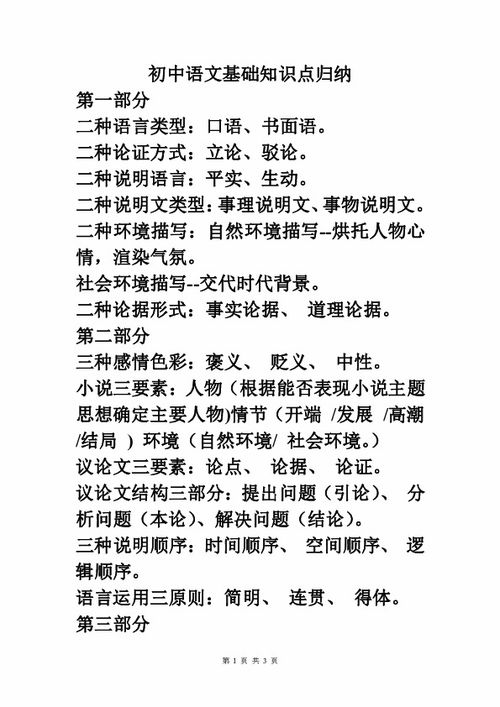 語文基礎(chǔ)知識點(diǎn)總結(jié)歸納